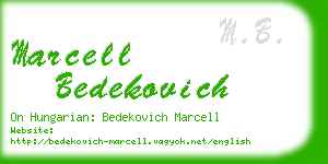 marcell bedekovich business card